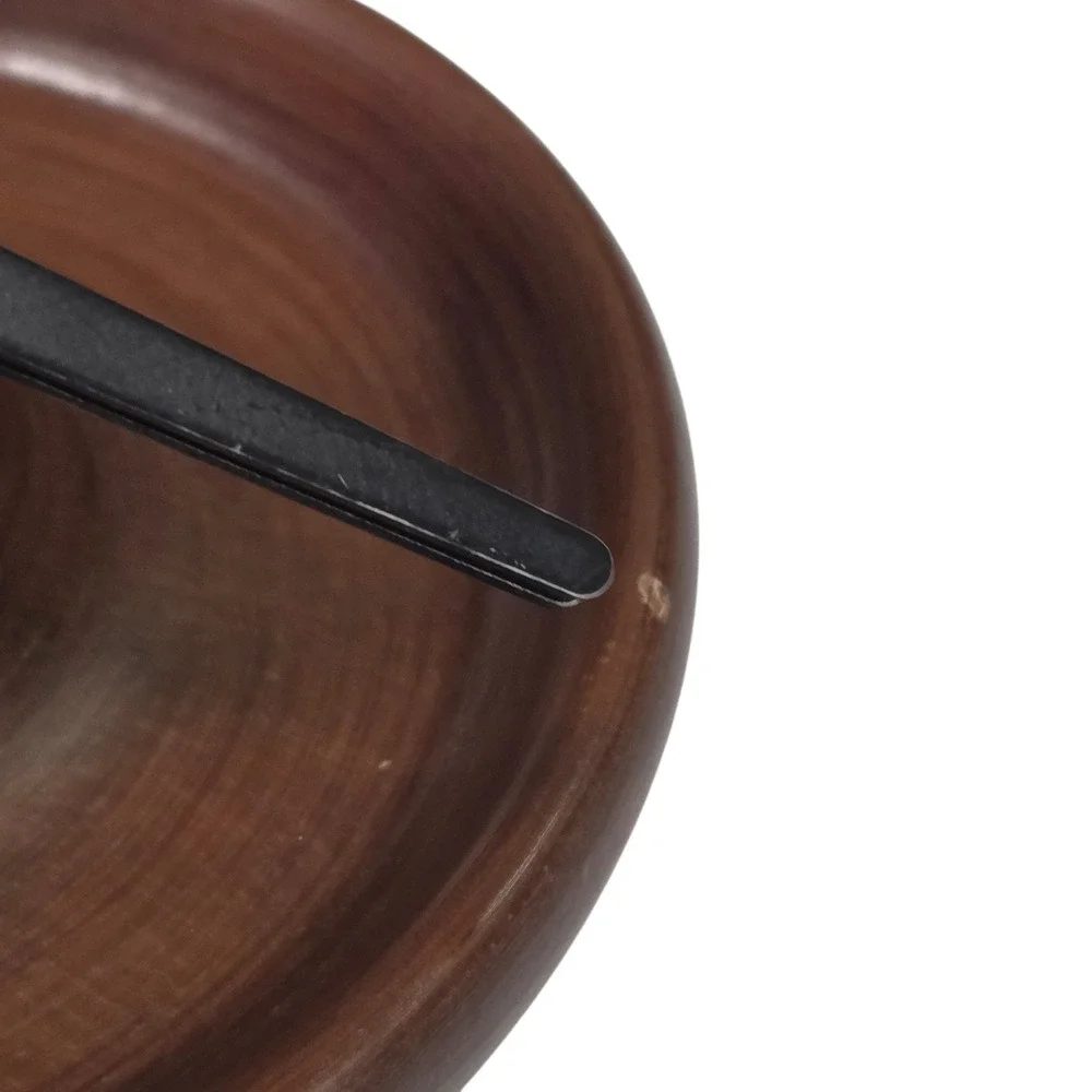 Antique English Oak Wood Candlestick‎ Holders Brass Open Barley Twist